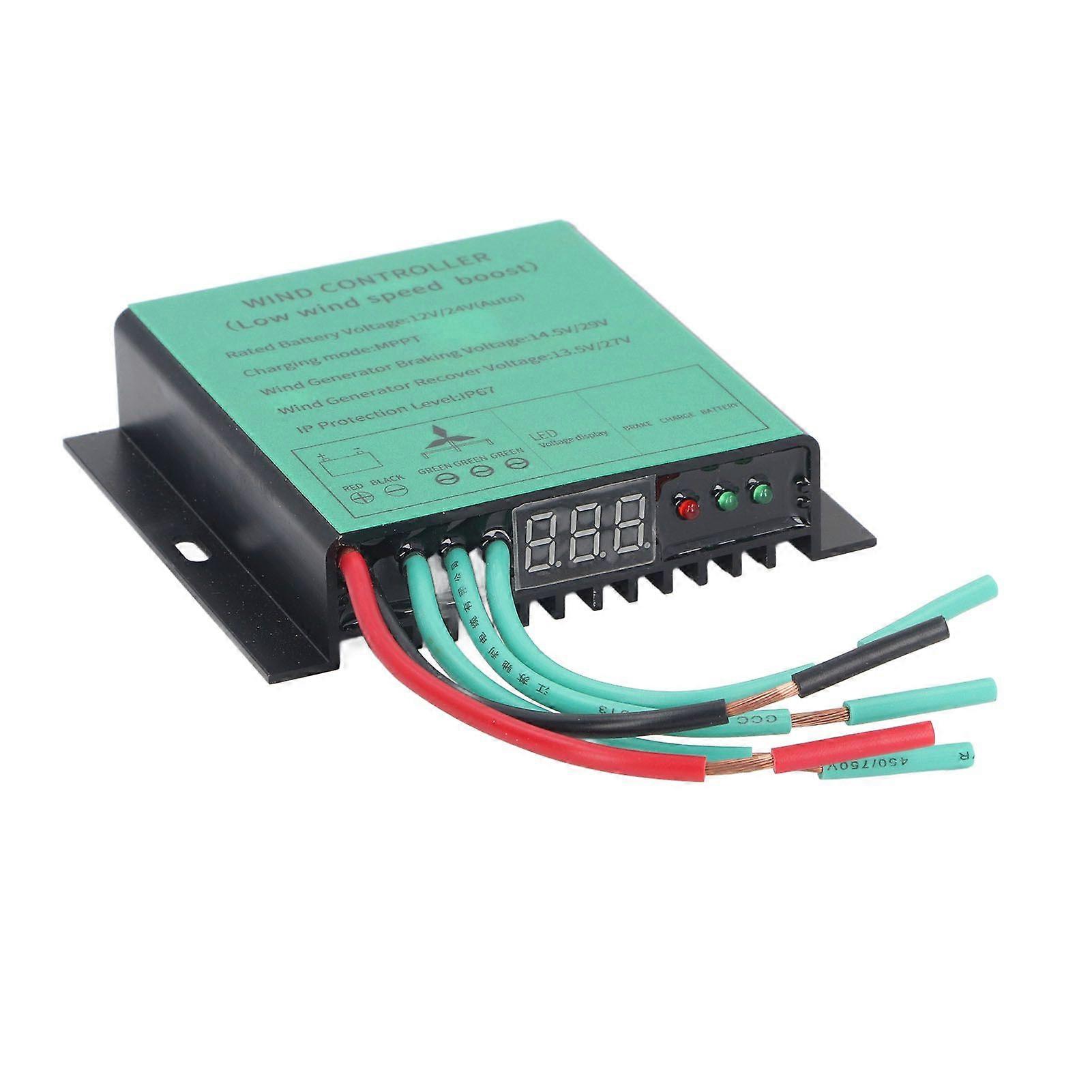 MPPT Wind Turbine Charge Controller 100W600W 12V 24V Auto Match IP67 Waterproof Universal Generator Low Voltage Boost