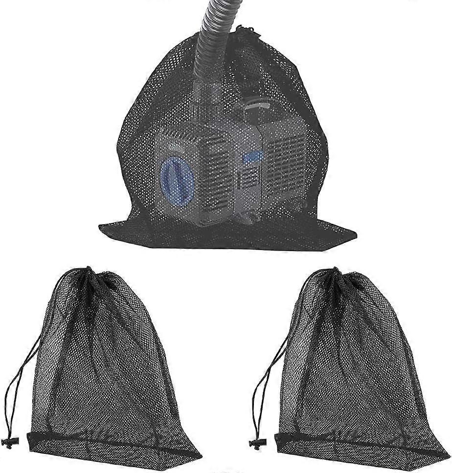 PCS Pump Filter Mesh Bag Pond Pump Filter Bag with Drawstring Water Pump Filter Bag Pump Barrier Bag for Outdoor Pond Filter(40*30cm)