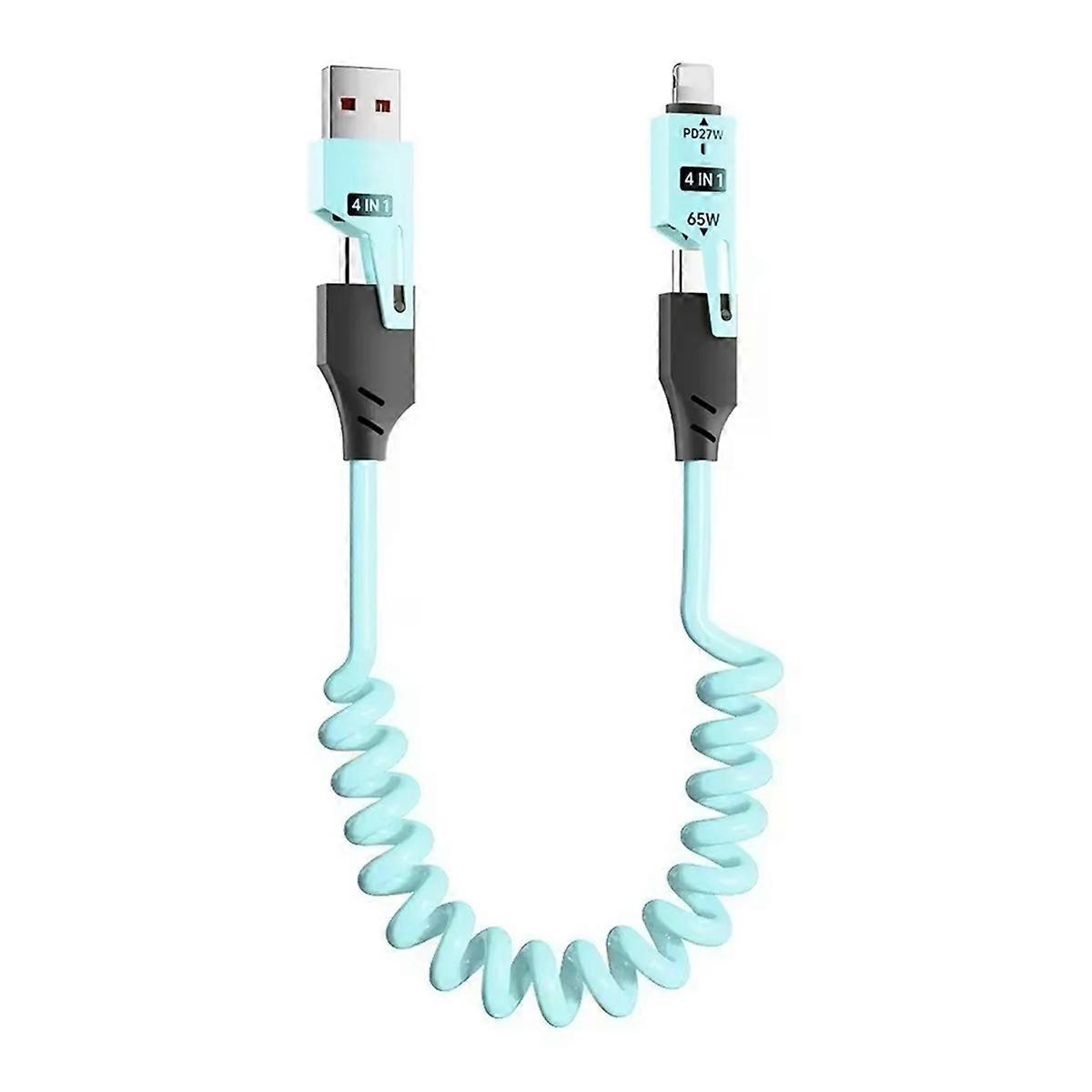 65W USB 4-in-1 Fast Charging 65W Type-C to Type-C Data Cable,C