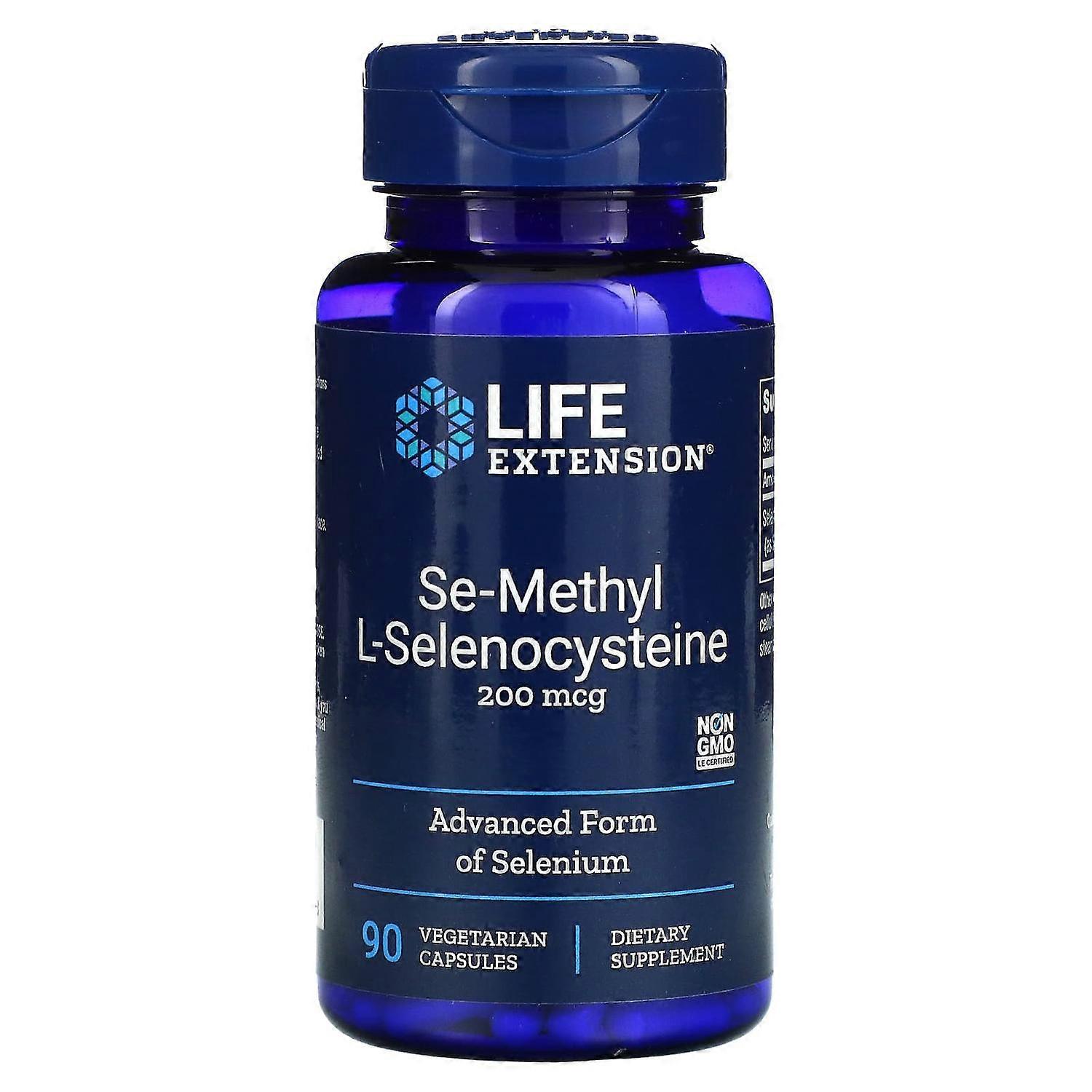Life Extension Prolungamento della vita, Se-metil L- selenocisteina, 200 mcg, 90 capsule vegetariane