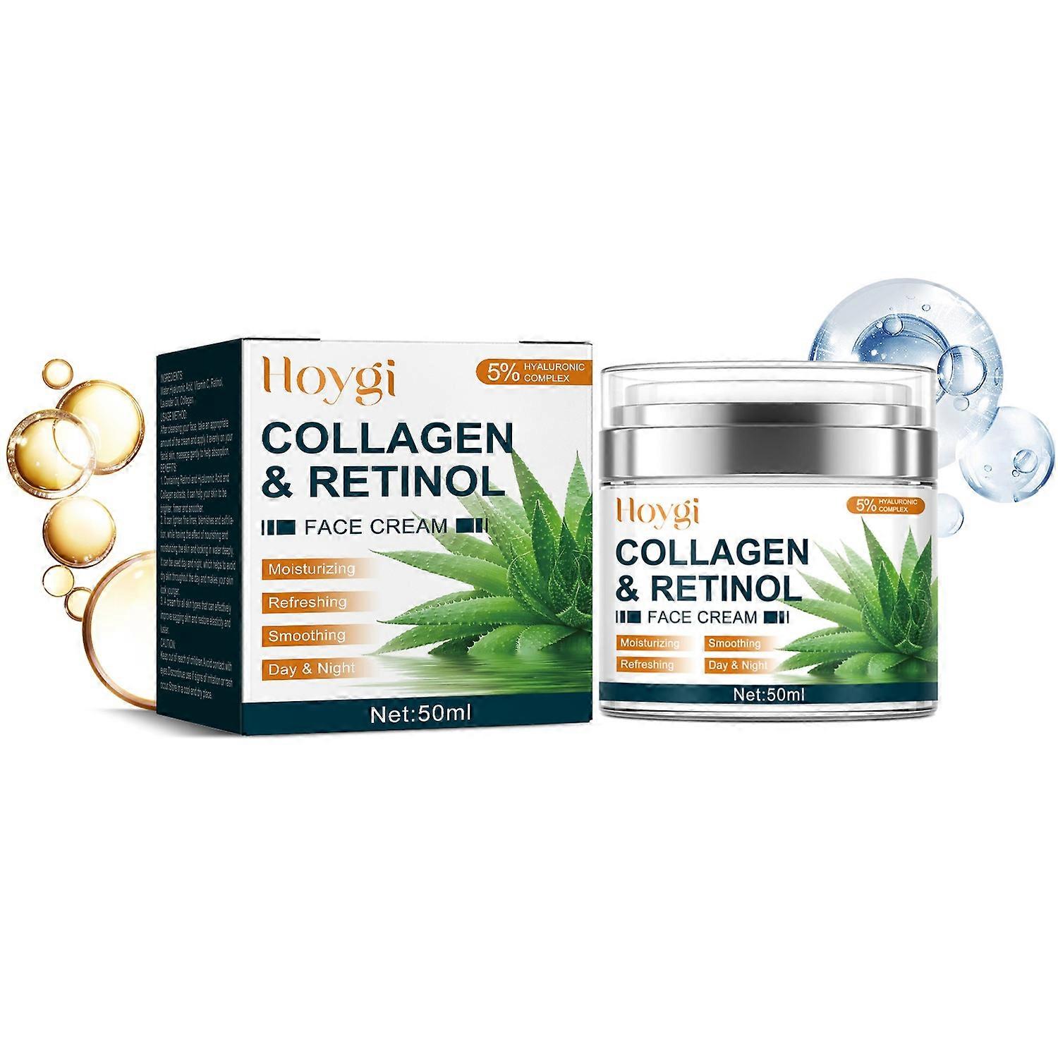 Collagen Retinol Facial Moisturizer reduces fine lines, replenishes moisture, fights wrinkles, and f