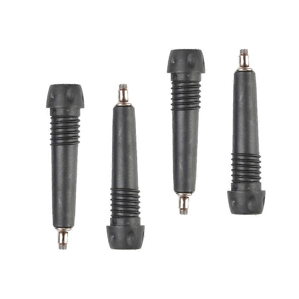 Replacement Rubber Tips Set For Walking Stick 8 Pcs Thickened Tungsten Rod Tip Absorbing Grip Enhancement Designed For Elderly Relatives Black