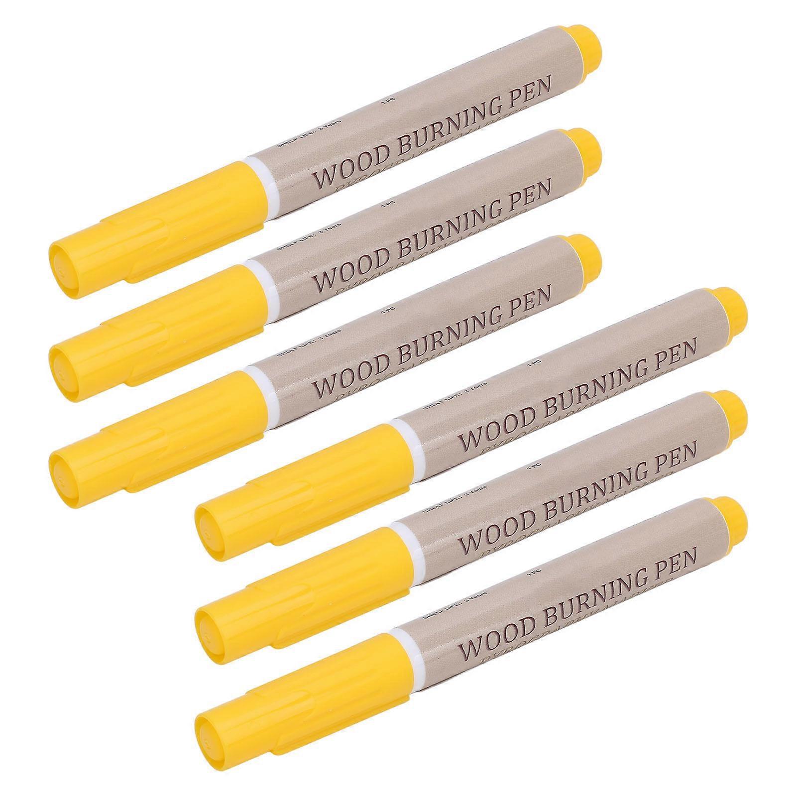 6Pcs Wood Burning Pen Kit Organic Pyrography Marker Set for Beginners