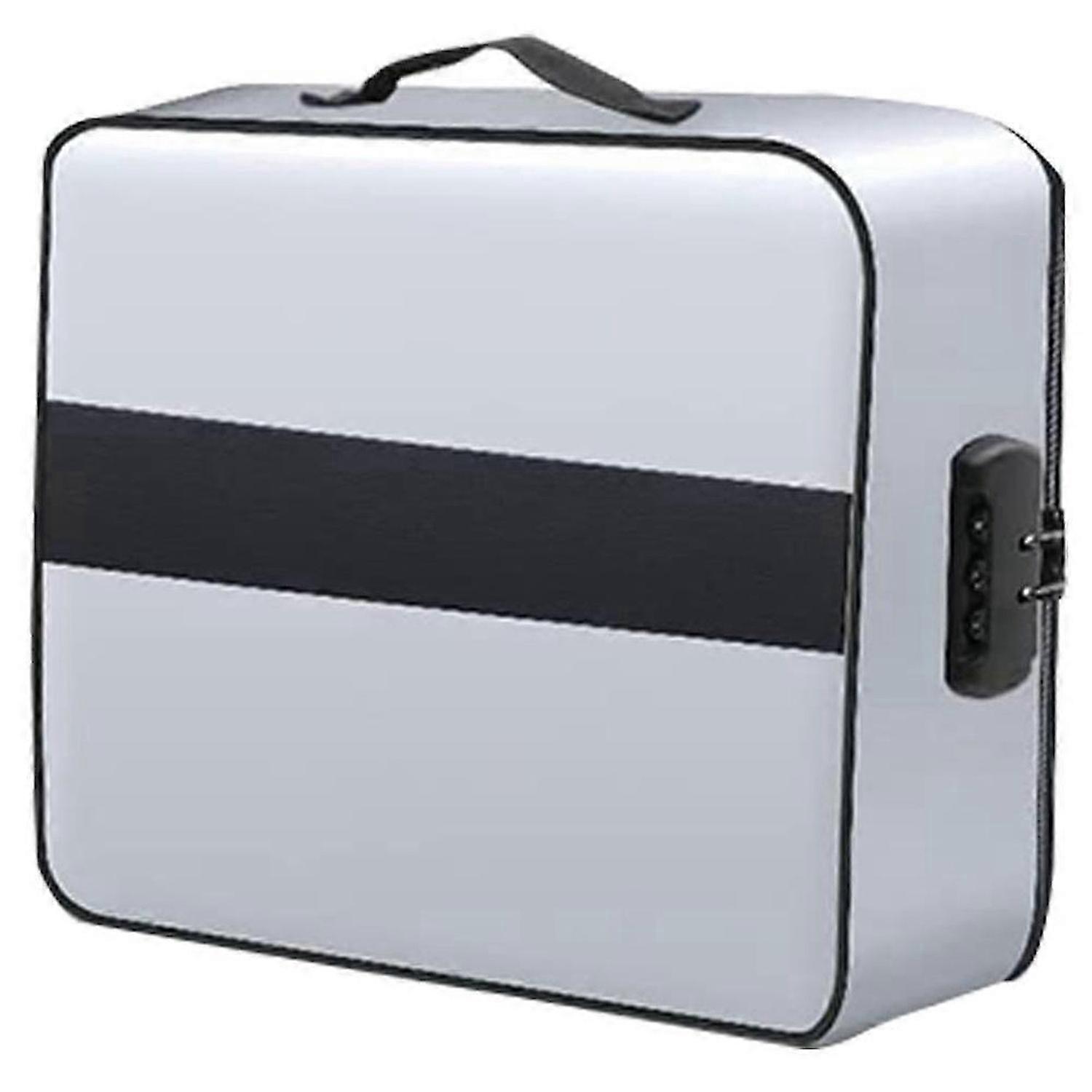 Borsa portadocumenti con lucchetto - Ignifuga e antiumidità, 3 strati, 15 x 11 pollici, organizer per documenti importanti (argento)