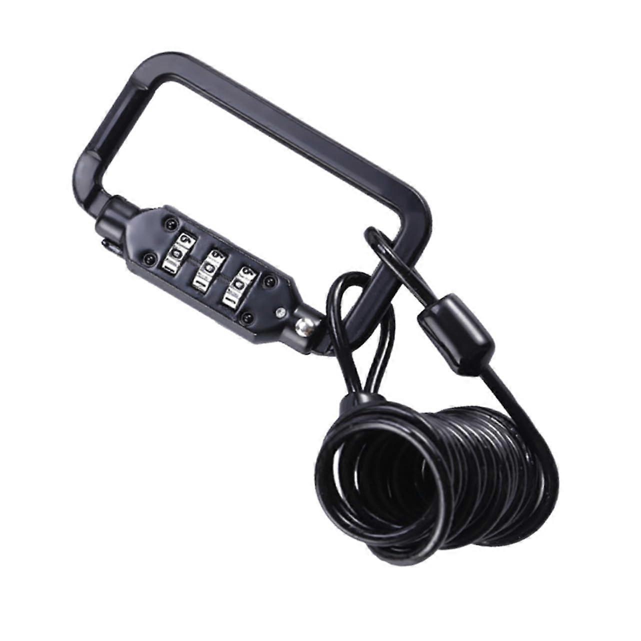 AntiTheft Helmet Lock SelfCoiling Cable, Combination Lock, For FullFace And HalfFace Helmets, Bikes & Motorcycles