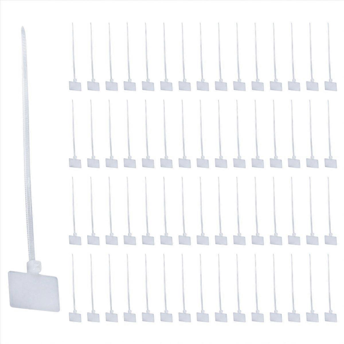 50Pcs Nylon Cable Tie Label Network Zipper Trim Wrap Ring Line Label