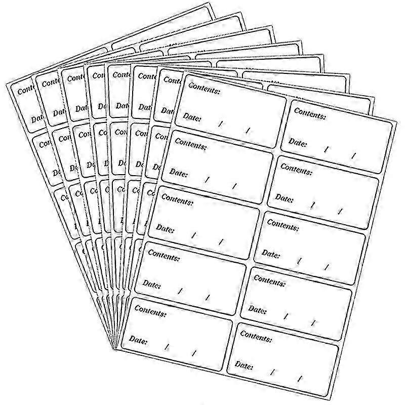 Easy Peel Freezer Labels - Leaves No Sticky Residue After Use - Perfectly Sized (6 X 3cm) Reusable Fridge Labels With An Easy To Write On Su