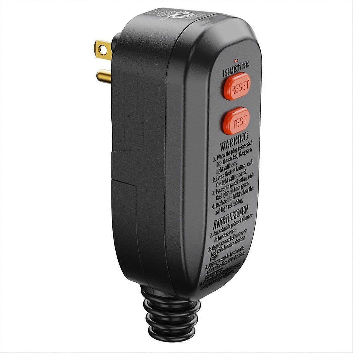 Replacement Plug Assembly Auto Reset 15 Amp 3 Prongs,Ground Fault Circuit Interrupter Safety Plug U