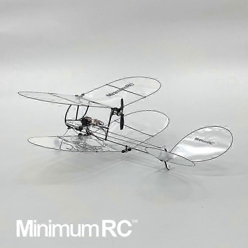 Minimumrc Shrimp V2 Biplane Ultra-light Aircraft Carbon Fiber Remote Control Glider Indoor Fixed Wing Three-way Model Aircraft