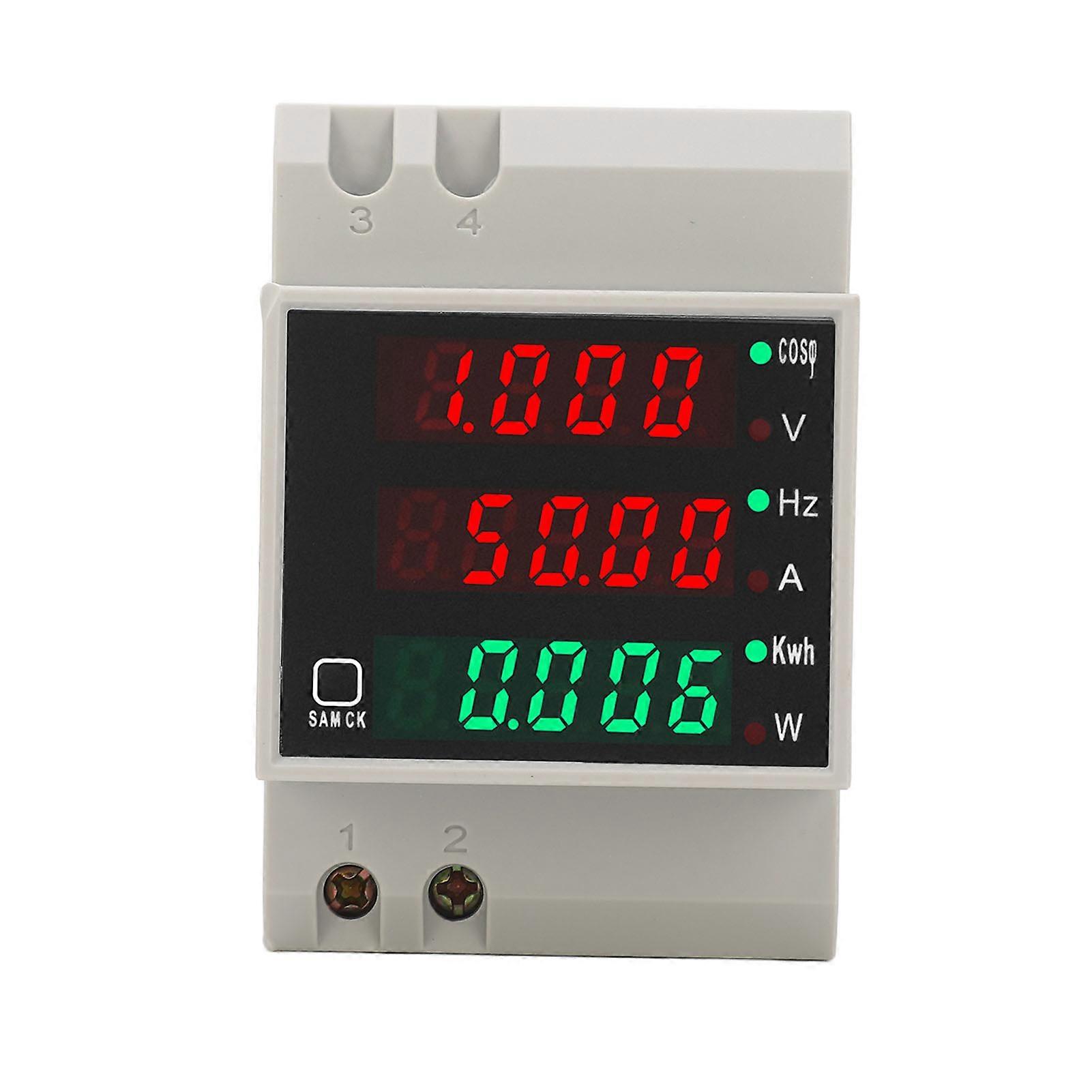 Digital Power Meter Energy Monitor Voltage Current Power Frequency Tester AC 80‑300V 0‑100A 