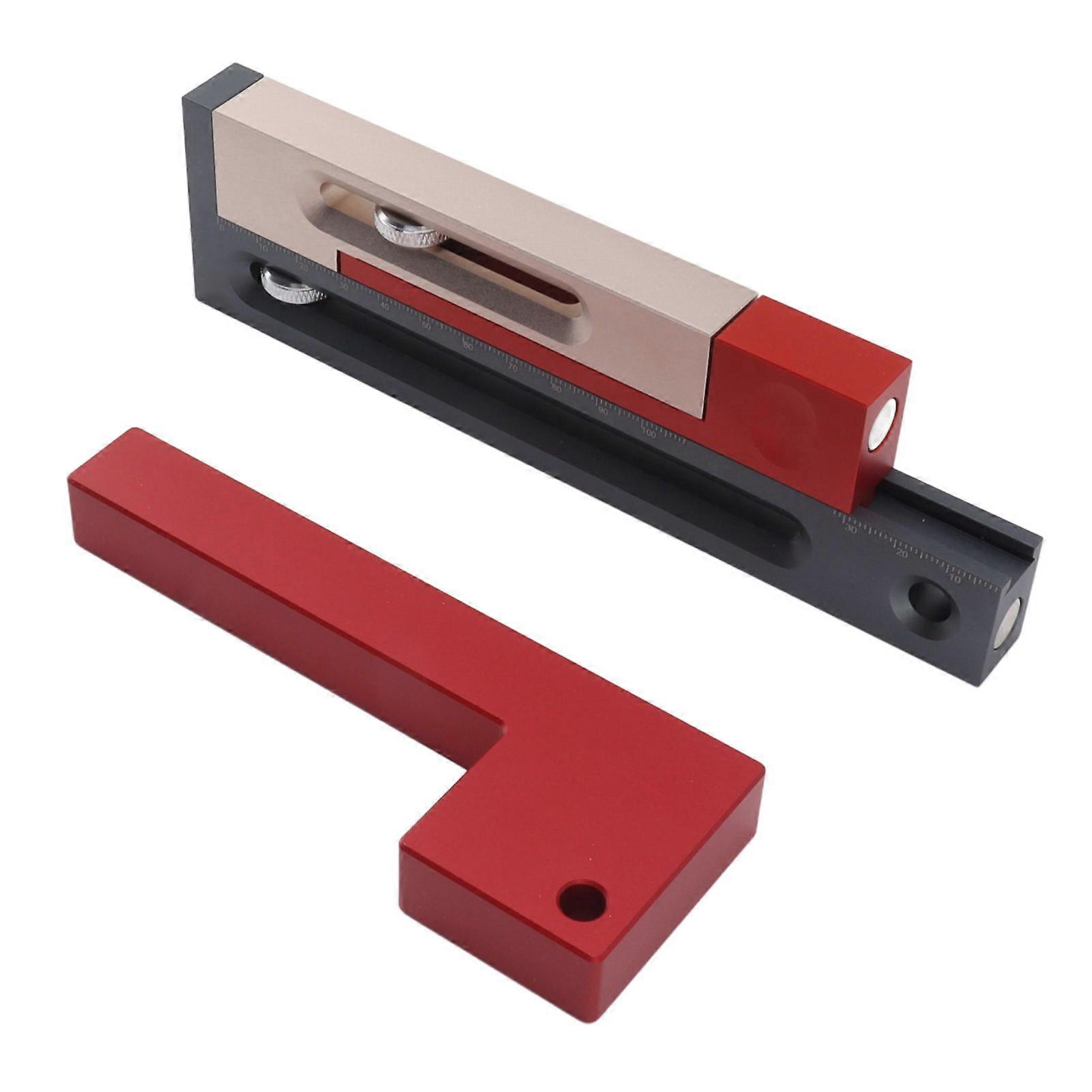 Table Saw Slot Adjuster Regulator Woodworking Movable Measuring Block for Mortise Tenon Measurement Table Saw 4inch 