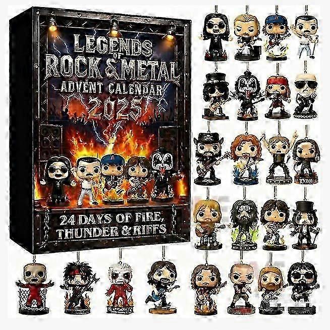Ημερολόγιο Χριστουγέννων 2025 LEGENDS ROCK METAL Χριστουγεννιάτικο κρεμαστό στολίδι σε σχήμα 2D από ακρυλικό. Το απόλυτο χριστουγεννιάτικο δώρο για το LEGENDS ROCK METAL.