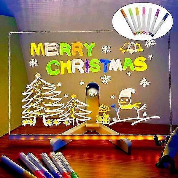 7-Color Highlighter Luminous Writing Board for Versatile Use