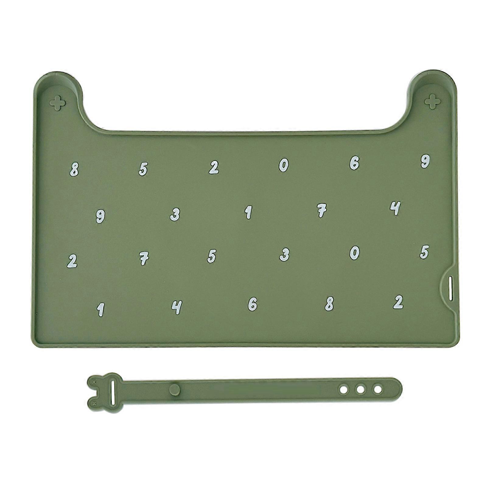 Infant Feeding Mat for Dining Chairs Soft Flexible Anti Skid Design Easy Cleaning Design with Carrying Band Multicolor