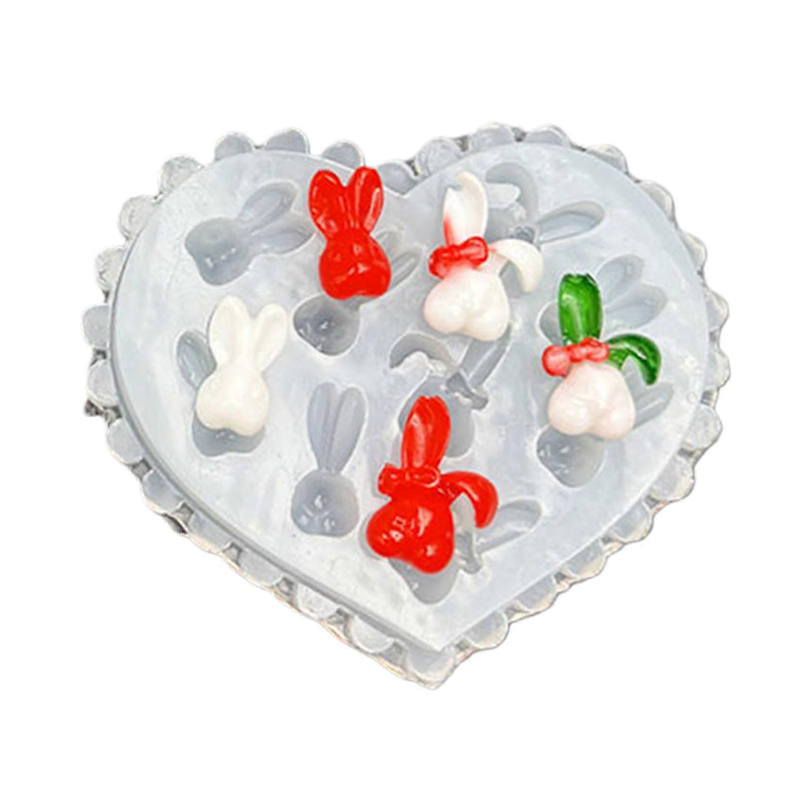 Portable Rabbit Shape Crafting Mold Hairpin Making Moulds Suitable for Handmade Barrettes and Creative Art Projects Multicolor