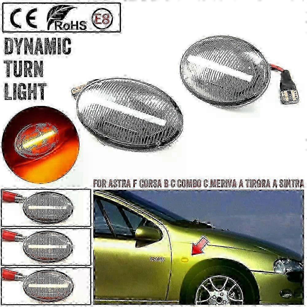 Dynamic LED Flashing Turn Signal Side Marker Lamp Car Light For Vita Opel Combo C B Tigra A Astra F Meriva A Corsa C B Sintra