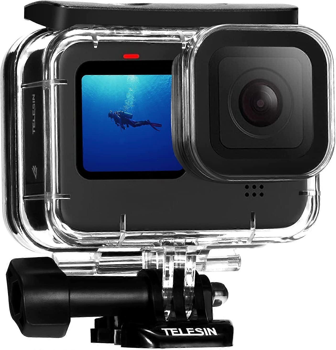 Waterproof Case for GoPro Hero 12 Hero 11 Hero 10 Hero 9 Black, Underwater Dive Case Housing Shell Supports