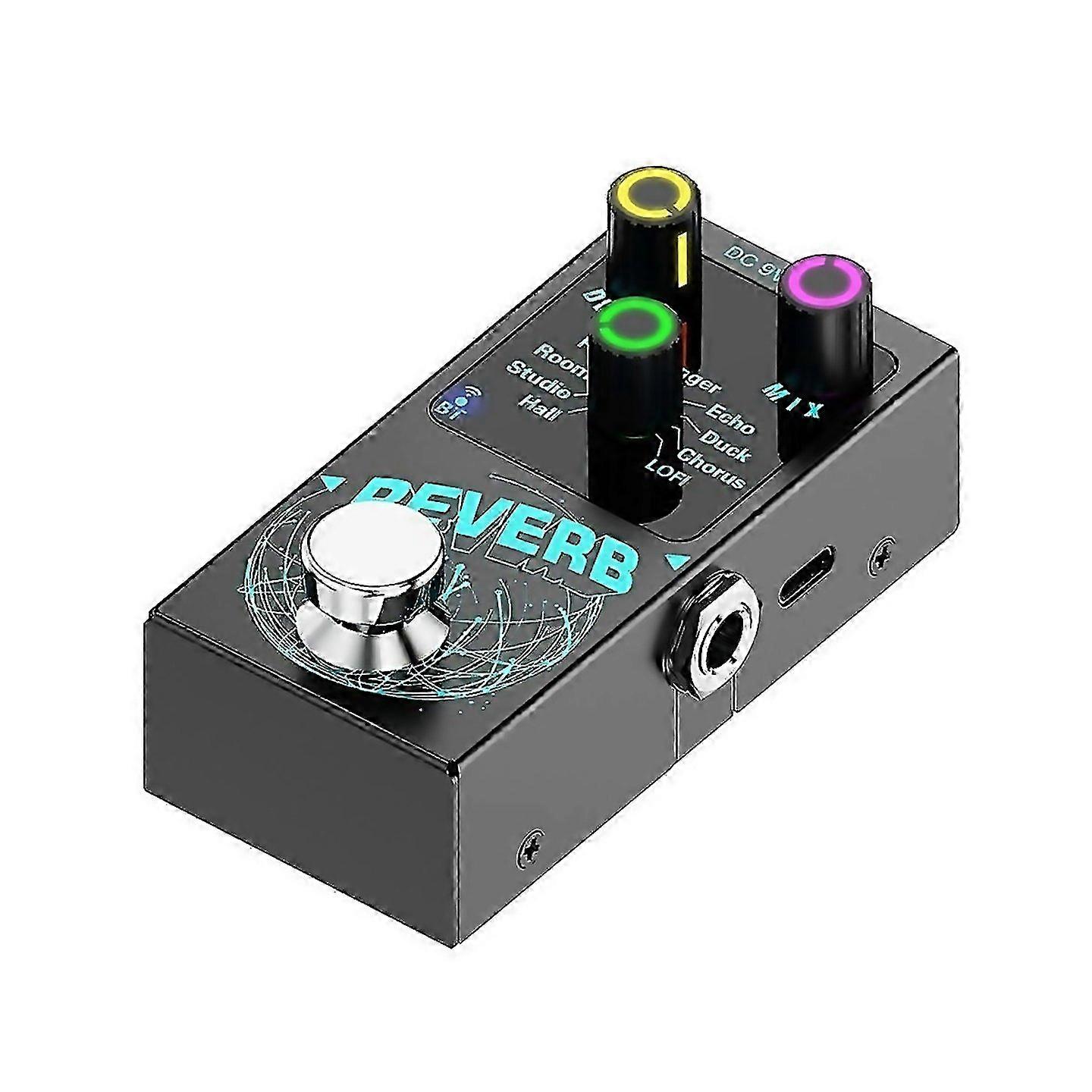 For Guitar Digital Reverb Effector Reverb Effect Pedal Device Builtin 9digital Reverb Based True Byp