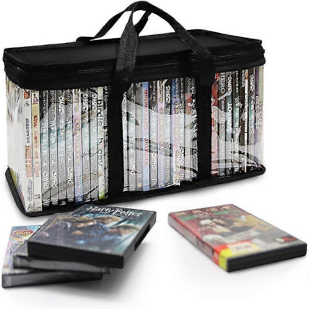 Stackable Media Storage Bag for DVDs, Blu-ray, and Video Games