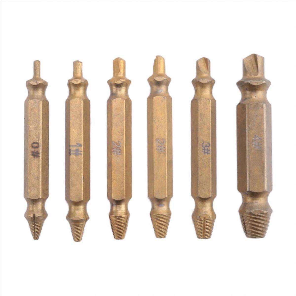 6PCS Screw Extractor Kit,Stripped Screw Extractor Set for Easily and Quickly Remover Common 