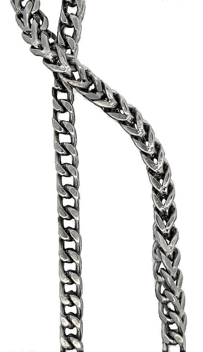 Ti2 Titanium Fine Square Wheat Chain - Silver
