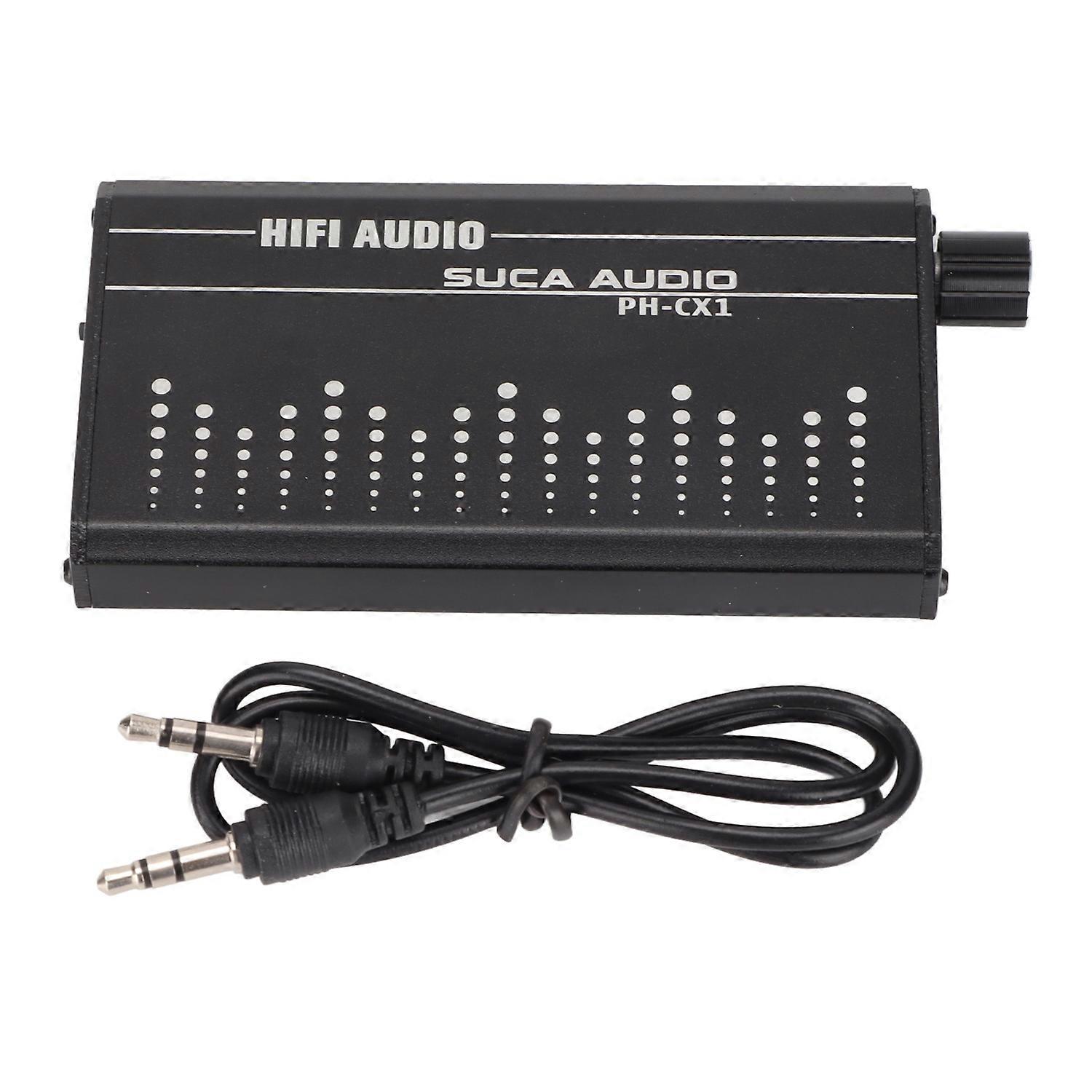 HiFi Headphone Amplifier Portable 3.5mm Cable Input Out Two Stage Gain Switch Headphone Amplifier