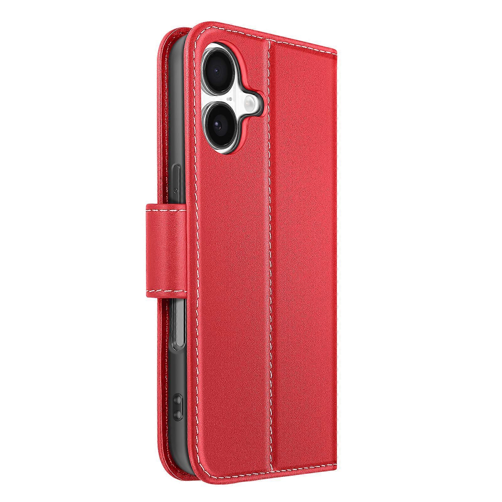 Premium Leather Wallet Case for iPhone 17 with Stand Function