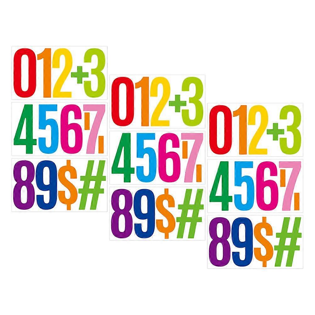 Digital Sticker Vinyl Mailbox Number Sticker for Mailbox 3Sets Waterproof Decals