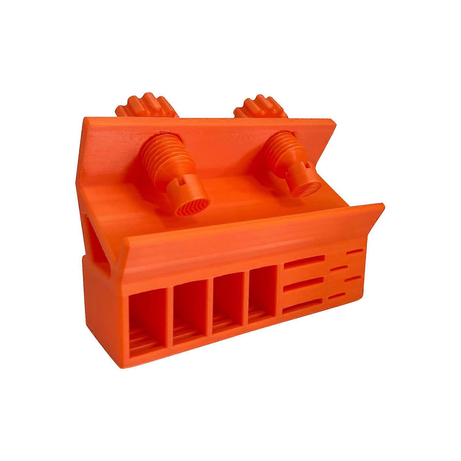 Memory Card Organizers Open Slot System With Secure Snap Lock And Customizable Layout Suitable For Clutter Less Storage  Orange