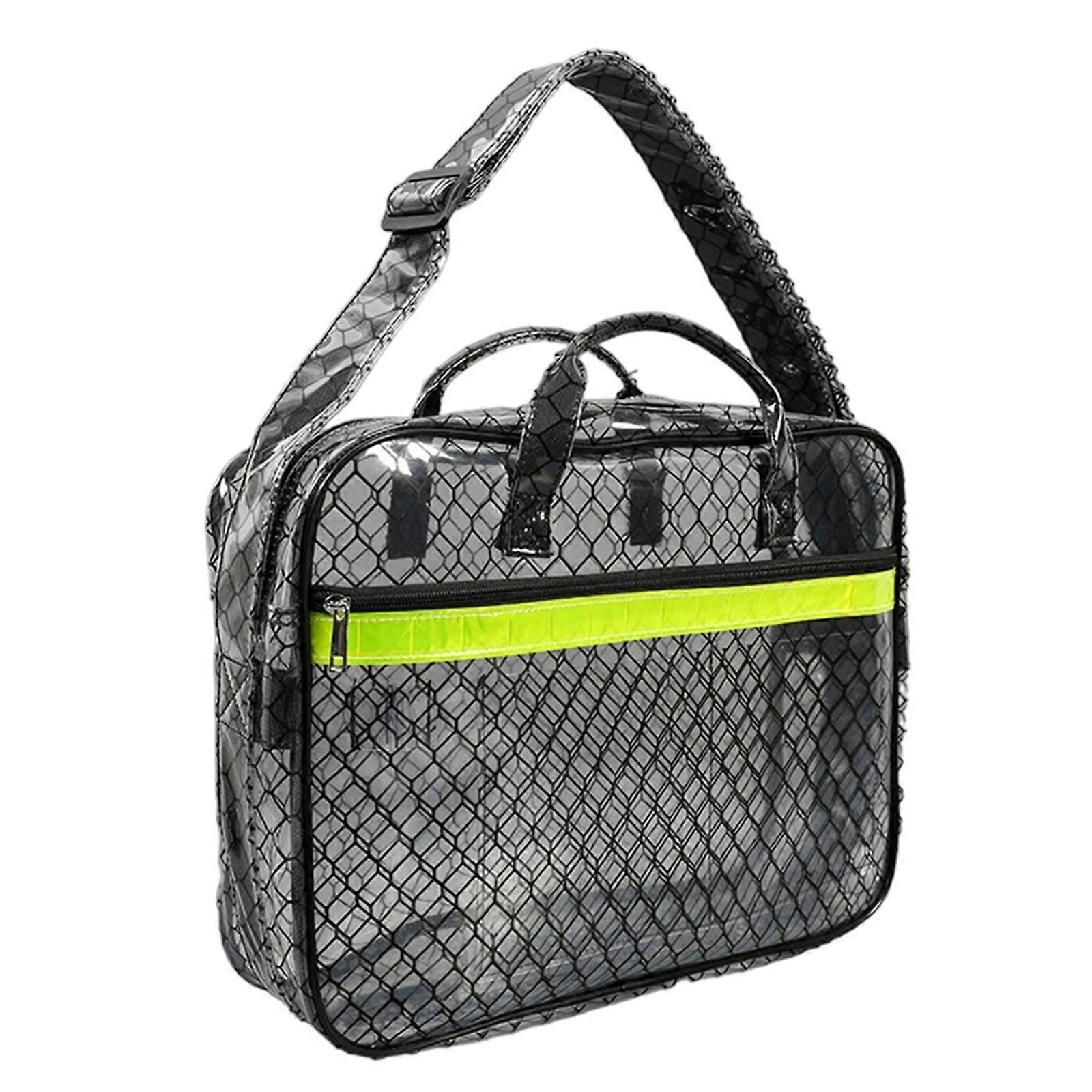 Crossbody Bag With Antistatic Feature and Reinforced Handle Transparent Cleanroom Tool Bag for Equipment Transport Multicolor