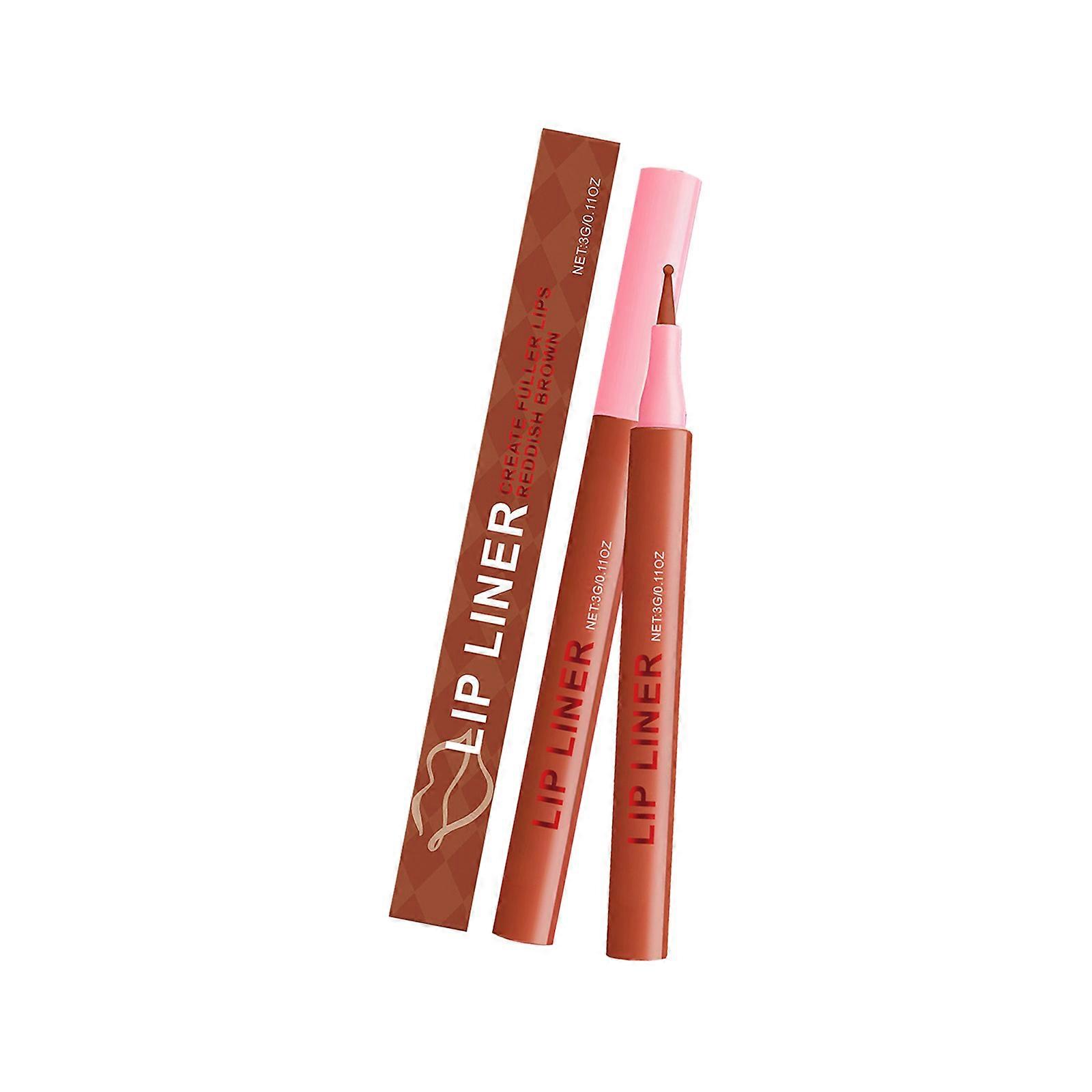SmudgeProof Lip Contours Pencil With Fine Tip For Detailed Application And Natural Finish  Red brown