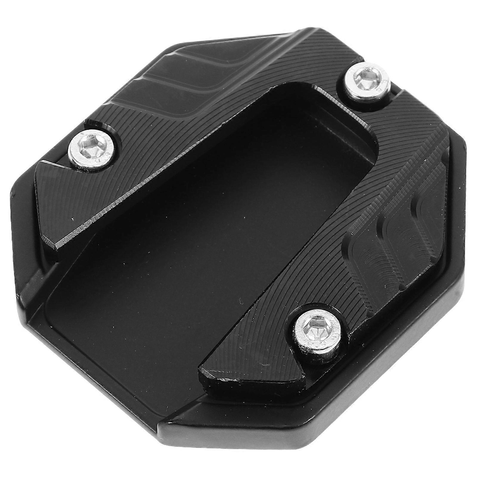Motorcycle Kickstand Base Side Stand Extension Pad for Stable Black
