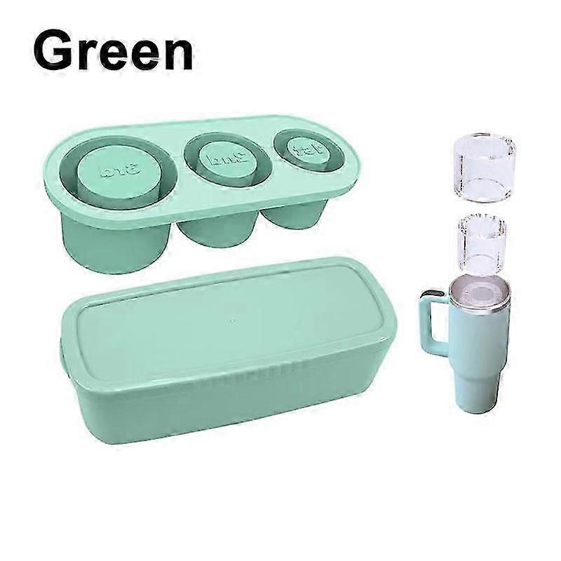 2/3/4/30Grid آيس كيوب صينية لكأس ستانلي بهلوان كأس ، قالب ثلج سيليكون على شكل أسطوانة مع غطاء ، ملحقات كأس ستانلي