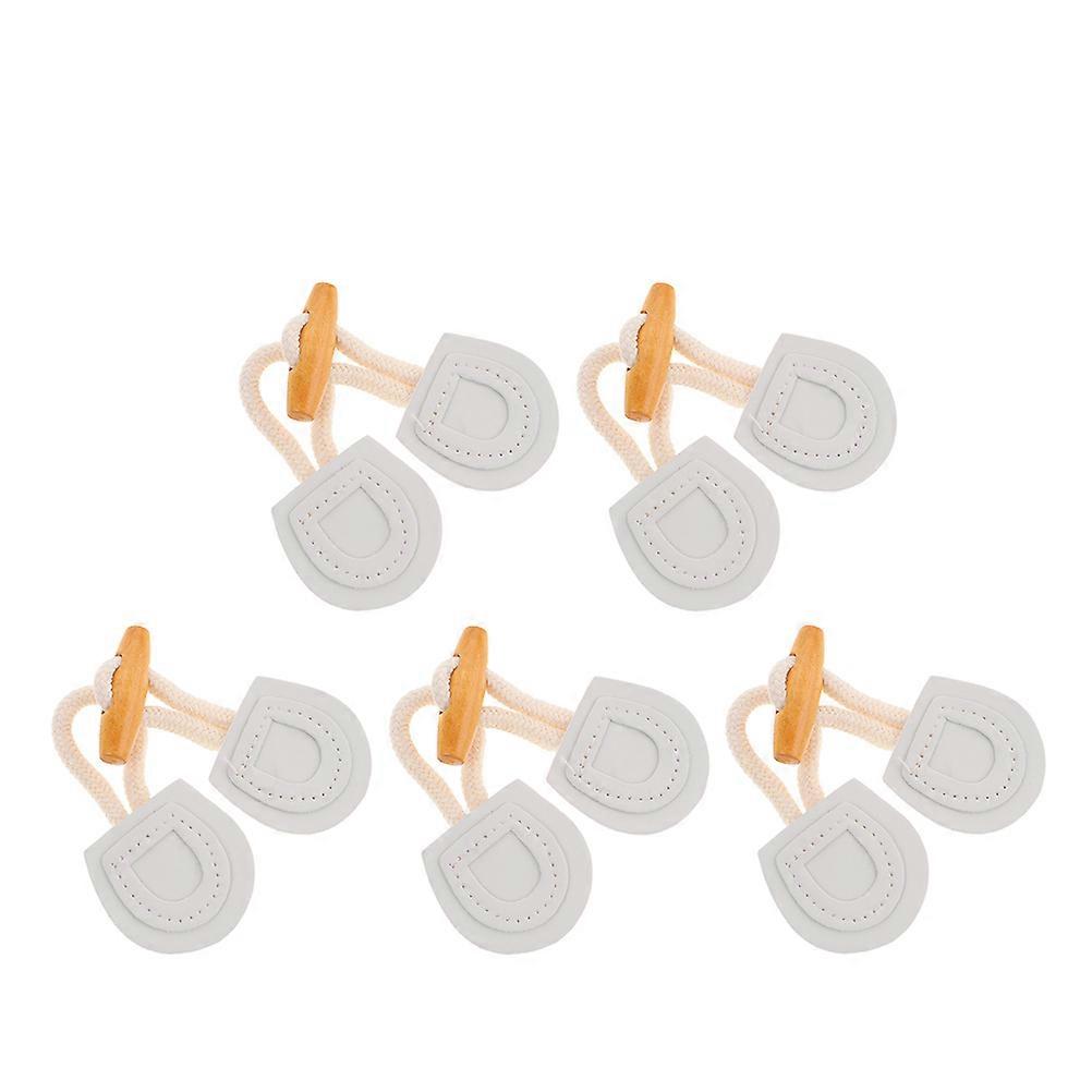 Sew on Toggle Closure Horn Button for 5Pairs Coat Jacket Accessories