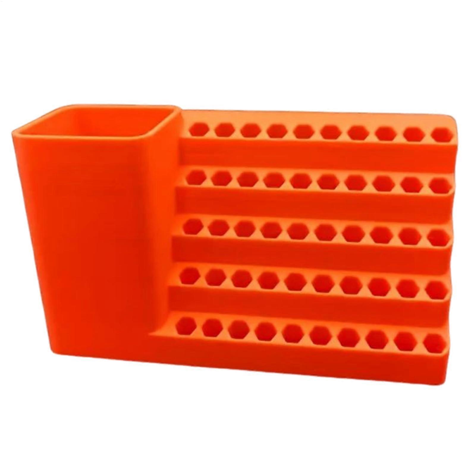 Drill Bit Holder Rack with 50 Slots, AntiSlip Screwdriver Bit Organizer for Workshop Cabinet Pegboard