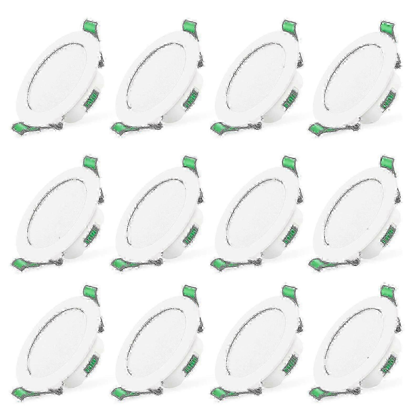 Unbrand 12pcs 7w White Led Downlight Recessed Ceiling Lights Slim Spot Light S202412271587