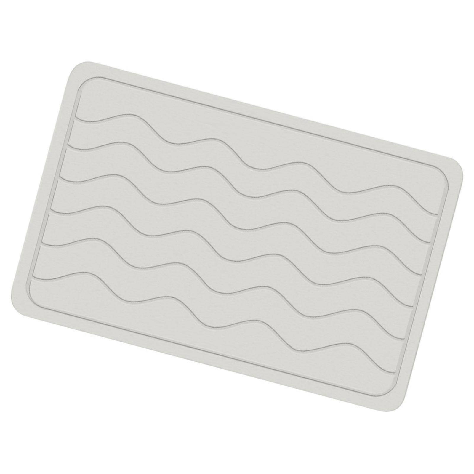 حصيرة حمام دياتومي مع الحد الأدنى طباعة سجاد الحمام للحمامات والمطابخ والمدخل استخدام على نطاق واسع سهل التنظيف أبيض