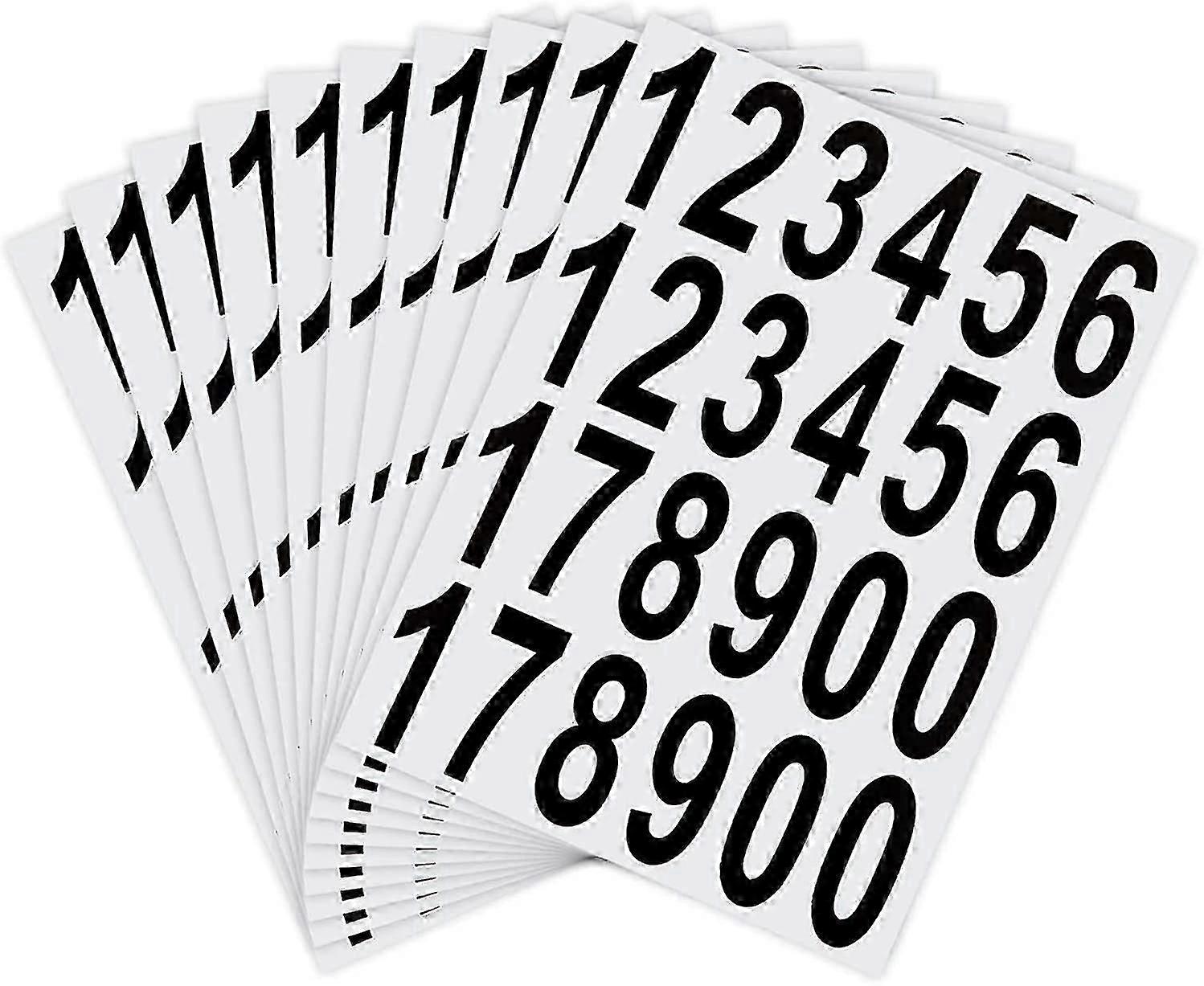 10 Sheets Mailbox Number Stickers Waterproof Adhesive Stickers(5cm)