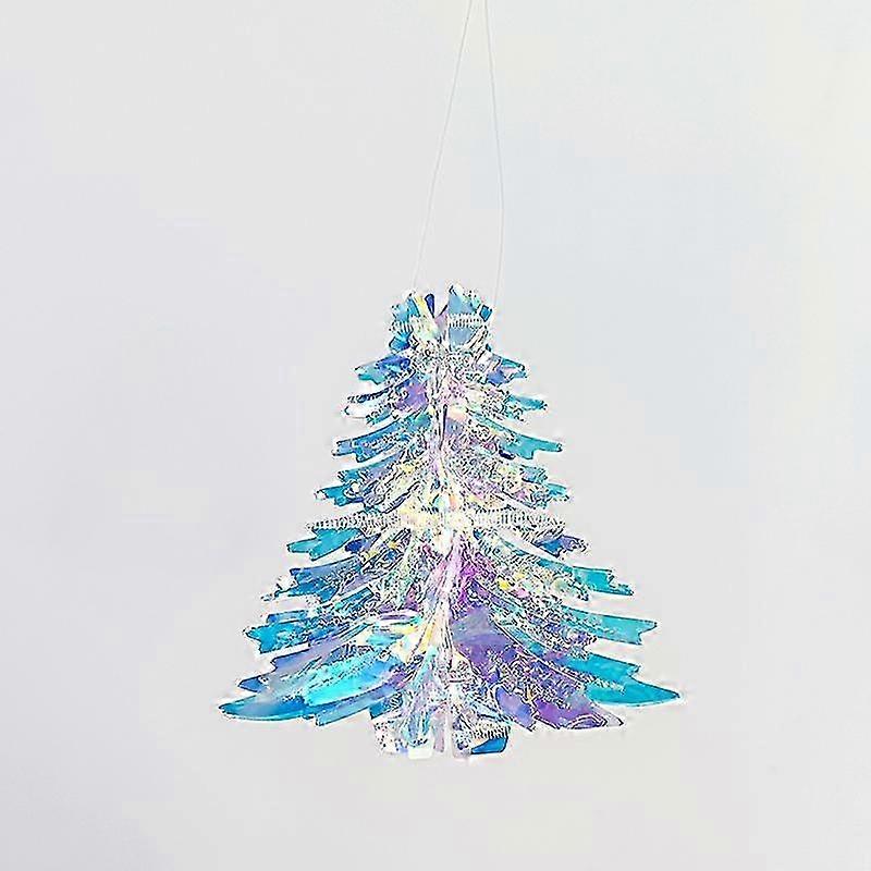 Pendentif festif pour sapin de Noël, orné de motifs colorés.