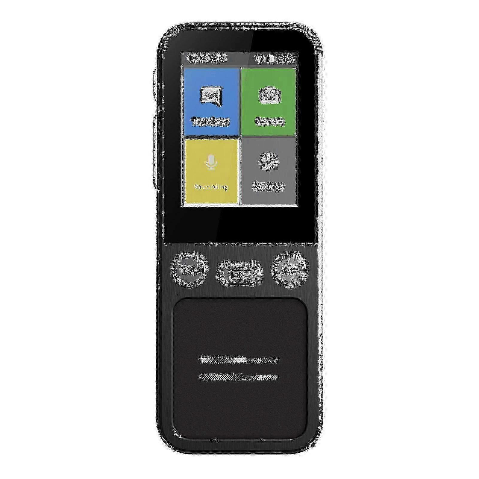 T16 Translator 138 Translation Languages Wifi Voice Input - Black(,)