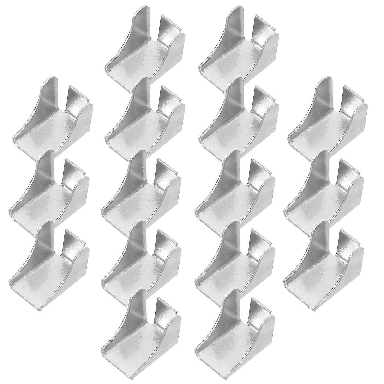 20 قطعة مقاطع الجرف المعدني: استبدال قوس لخزانة التخزين الداخلية - رفوف دعم مثلثي قابل للإزالة لمكتب مطبخ المرآب خزانة الكتب