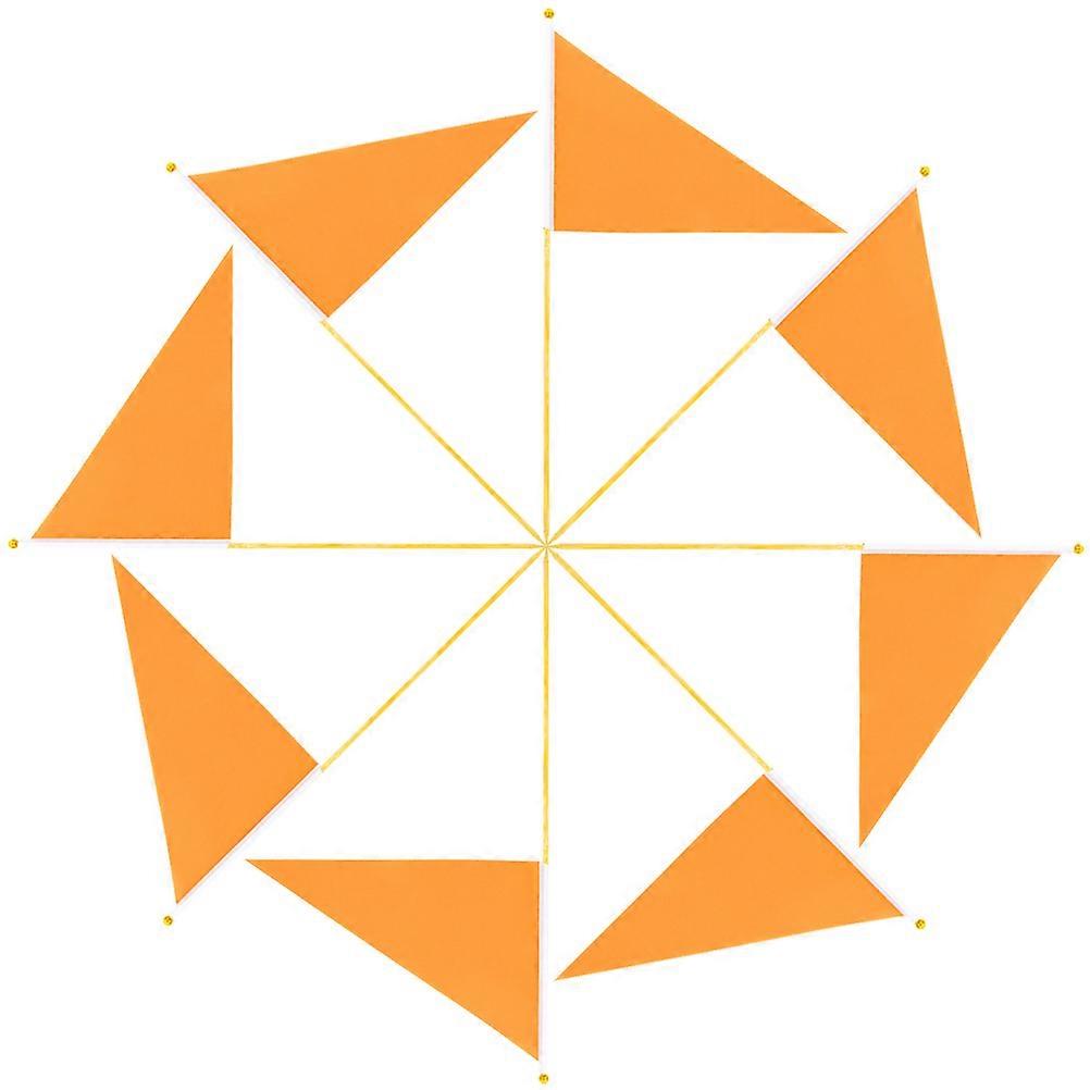 8Pcs Lawn Mark Flags Construction Marker Triangle Flags Site Construction Flags