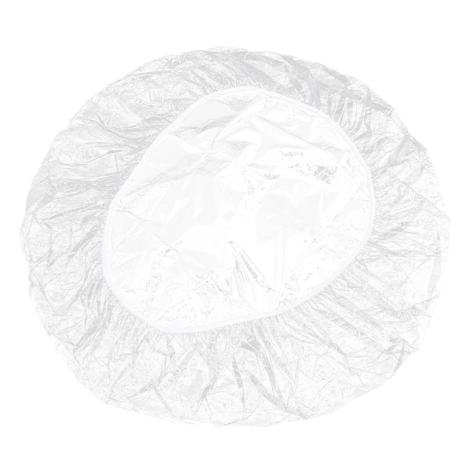 Clear Round Fitted Tablecloth with Elastic Edge - Indoor/Outdoor Table Cover