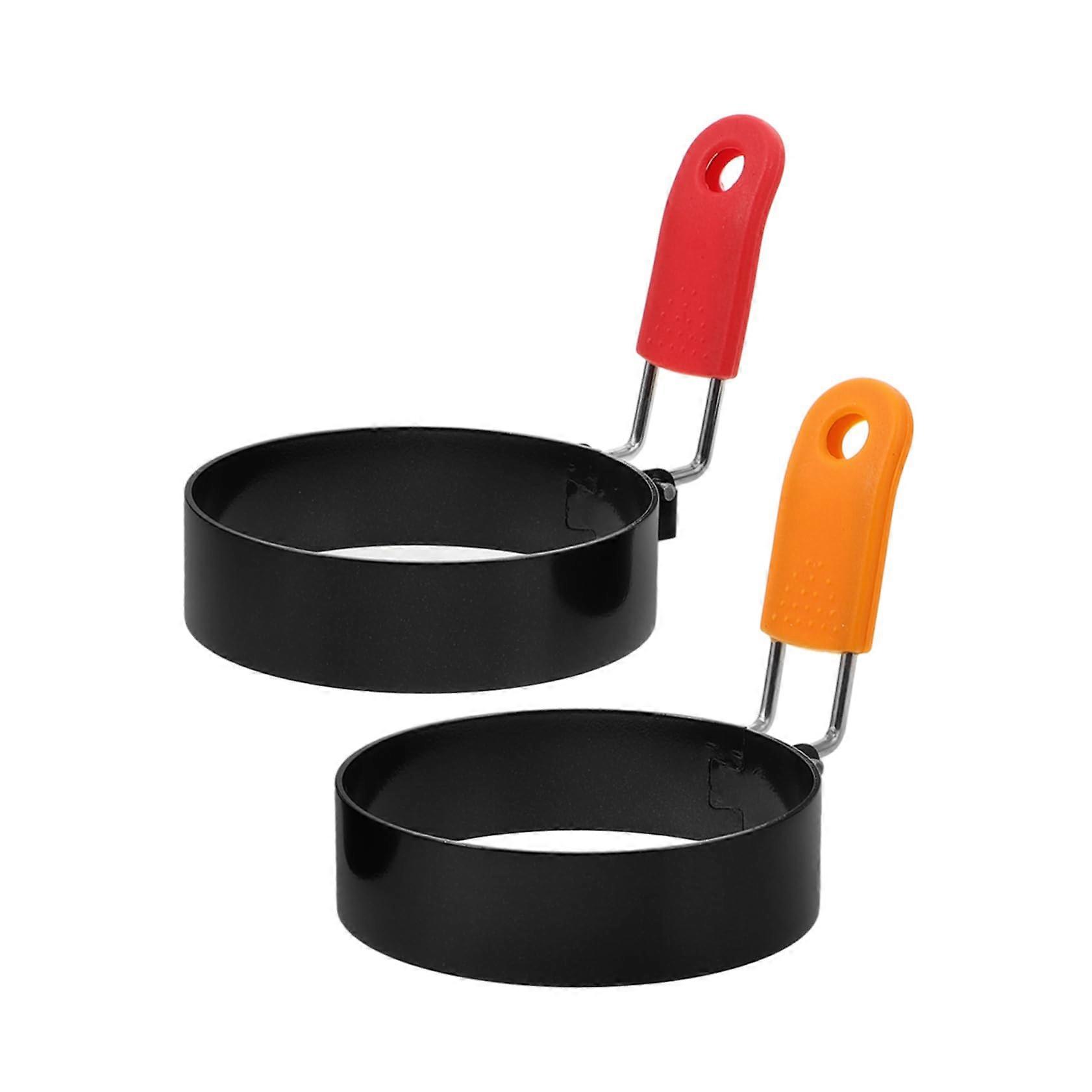 2 Pack NonStick Egg Ring Molds for Cooking Pancakes, Frying Eggs and Omelettes