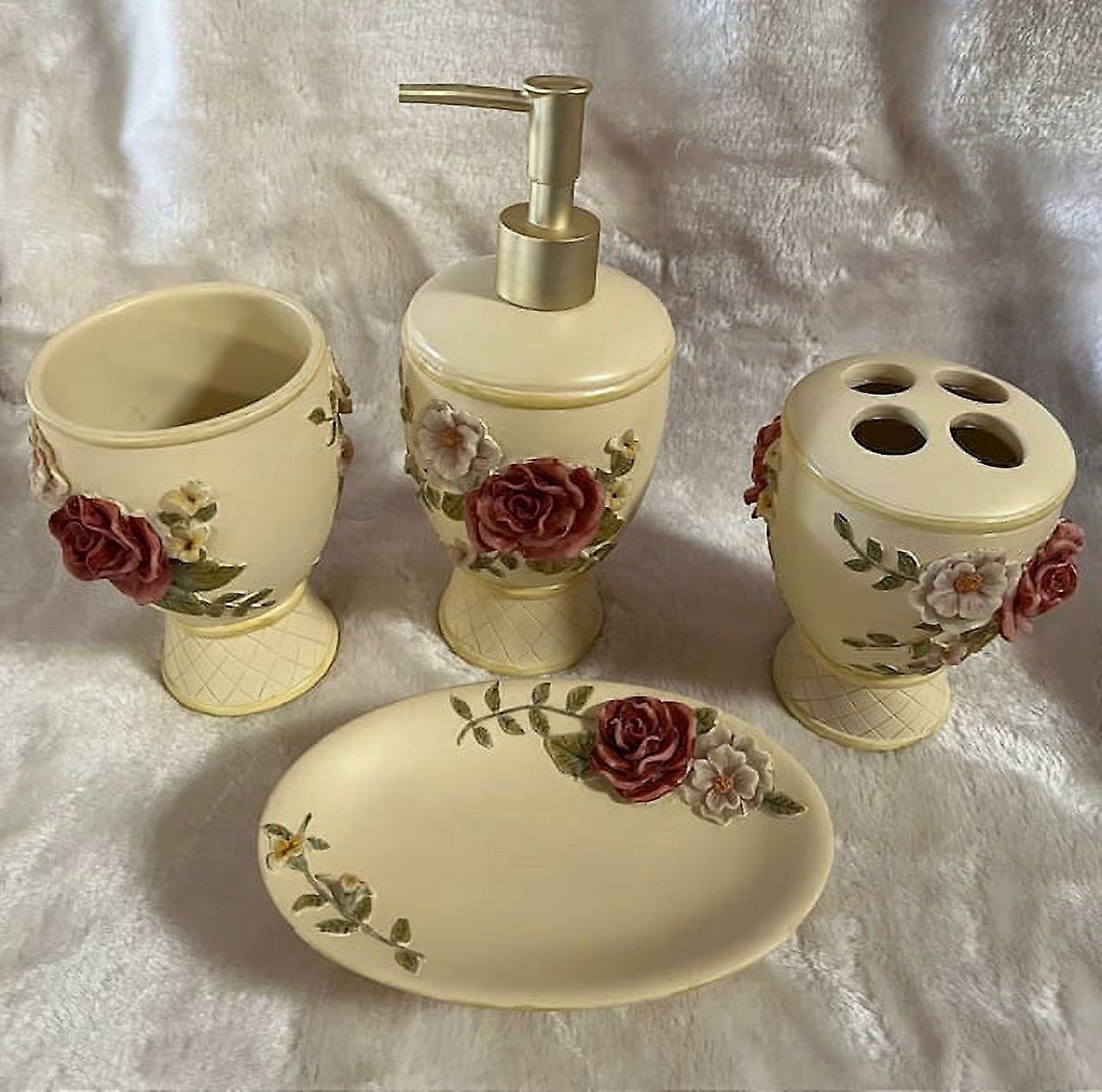 4 Pcs Bathroom Accessories Set
