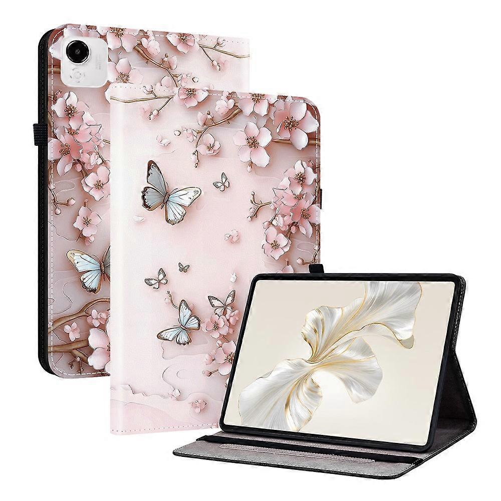 Compatible For Honor Pad X9a Leather Case Pattern Printed Stand Tablet Cover with Card Slots