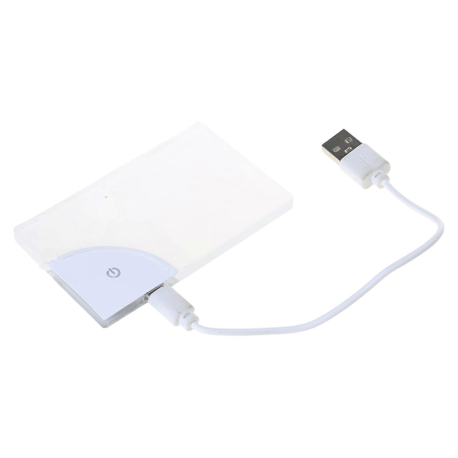 Colorful LED Business Card Light Stylish Acrylic Nameplate Lamp Pocket Sized Illuminations Tool for Networking Event Multicolor