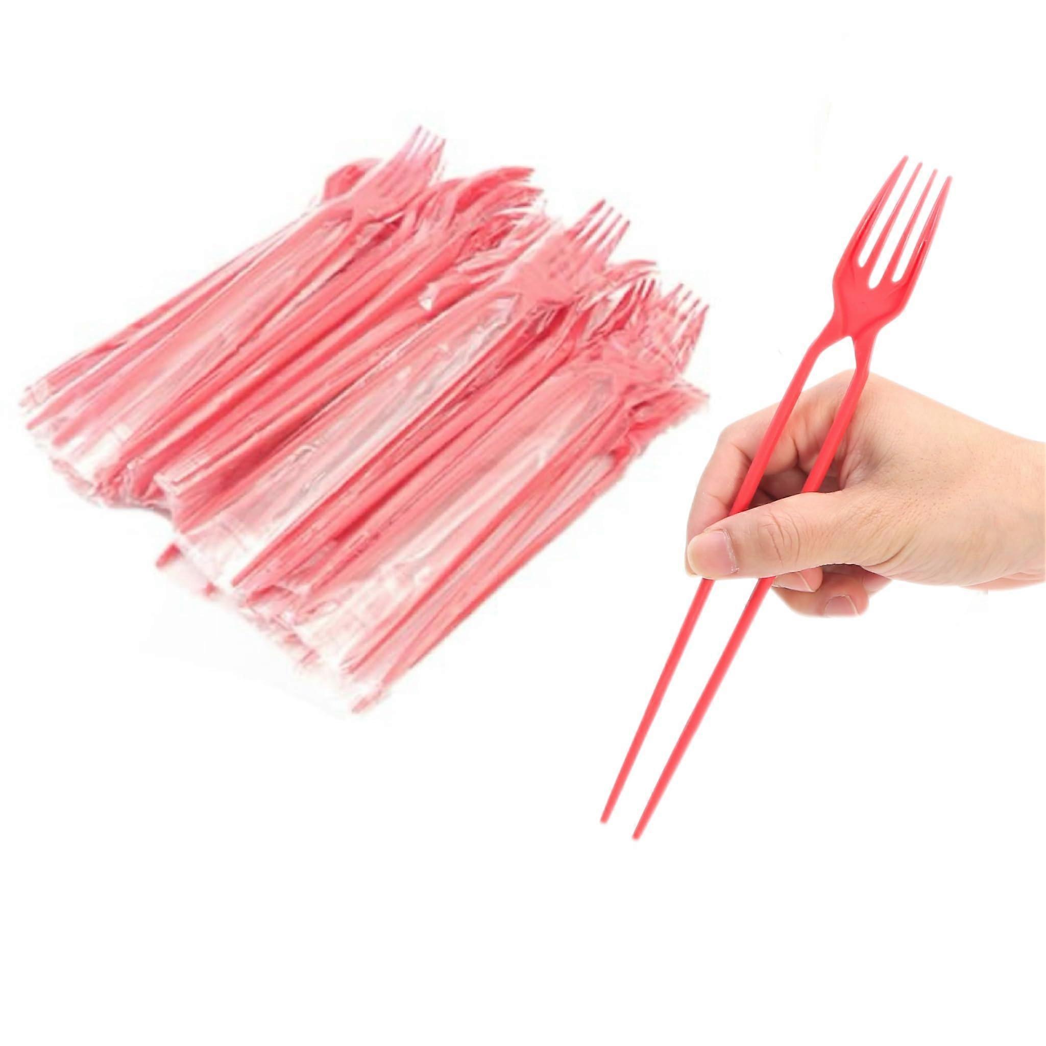 20 Pcs Reusable Chopstick Fork Combo with Training Aid for Easy Dining Adults Kids Beginners