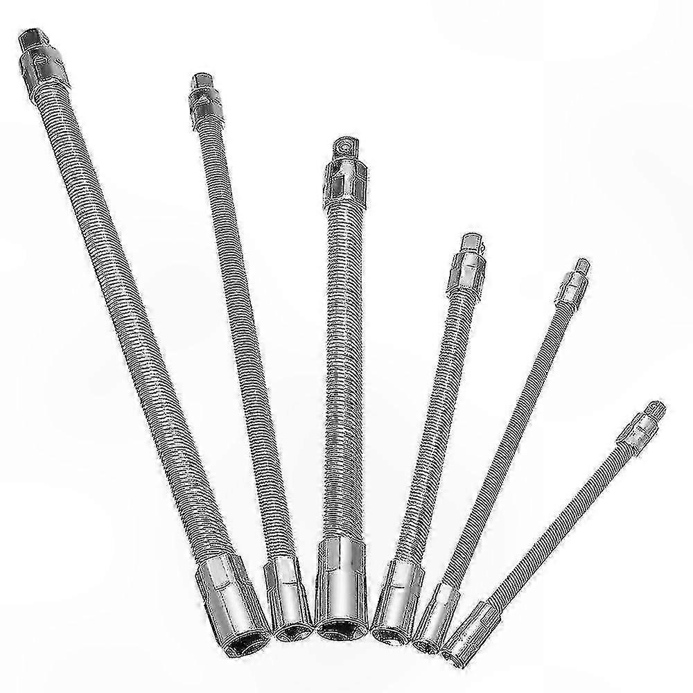 3-Piece Flexible Socket Wrench Adapter Set, 1/4" 3/8" 1/2" Drive Ratchet Extension Bar Tool