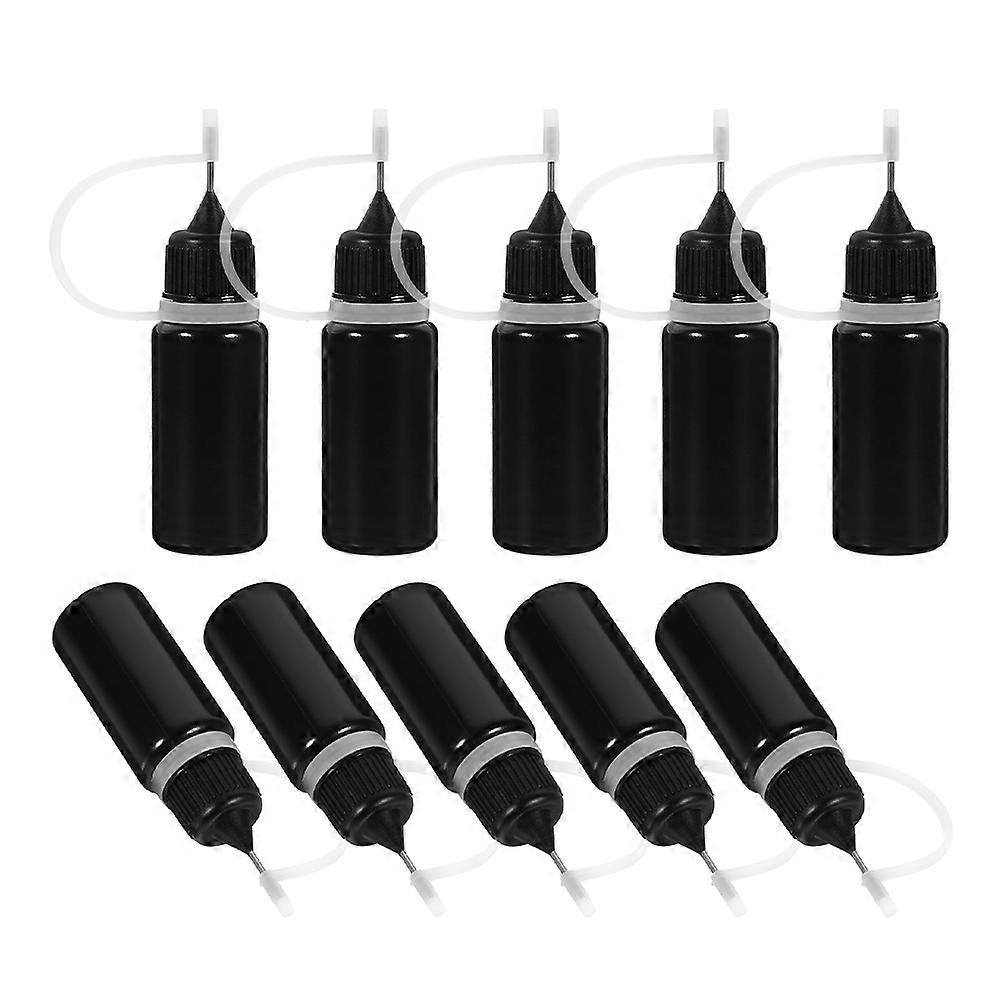 15Pcs Glue Bottle for Fine Application Black Plastic Kit